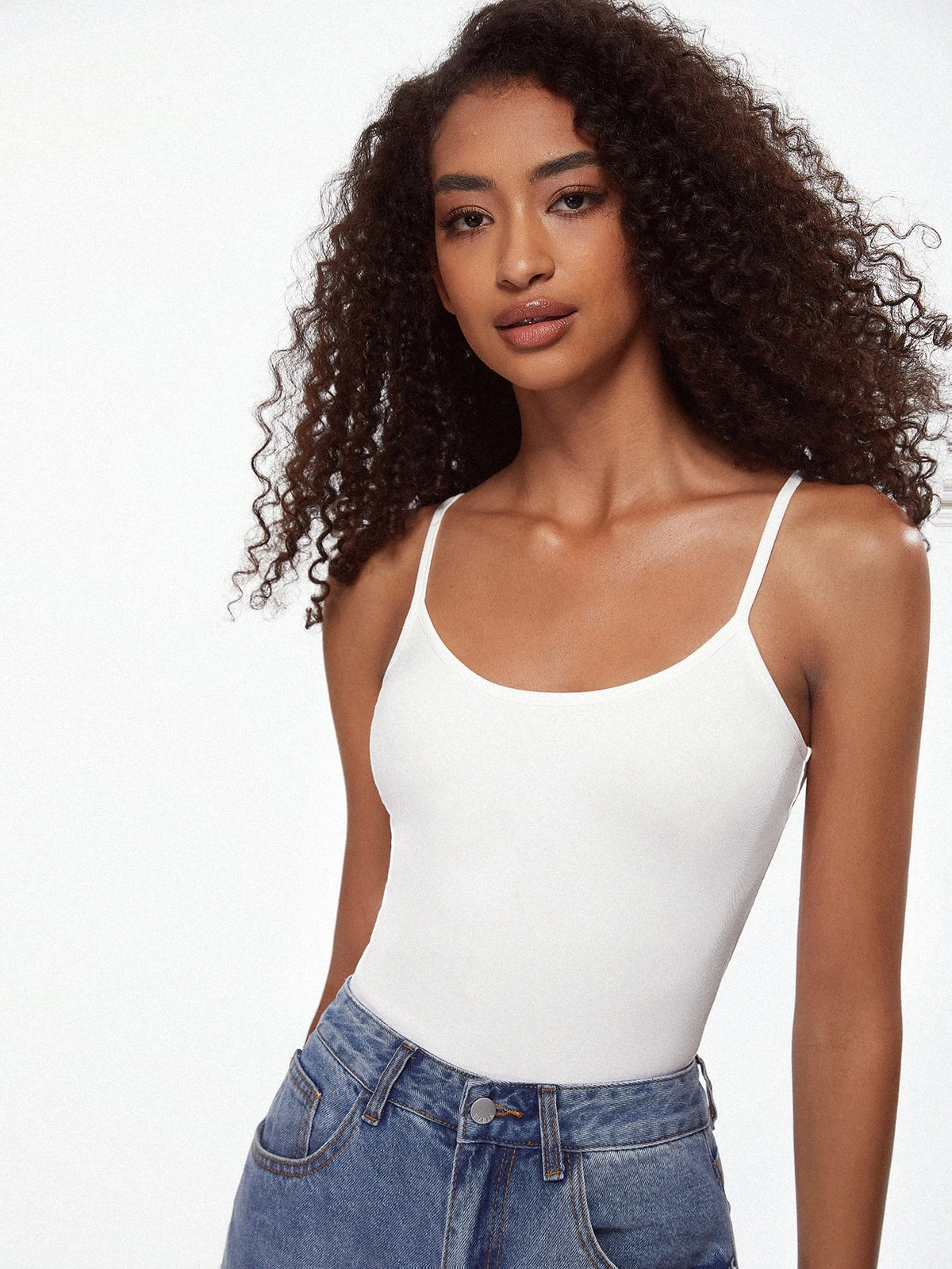 Tseoso Women Simple Solid Color Cami Top