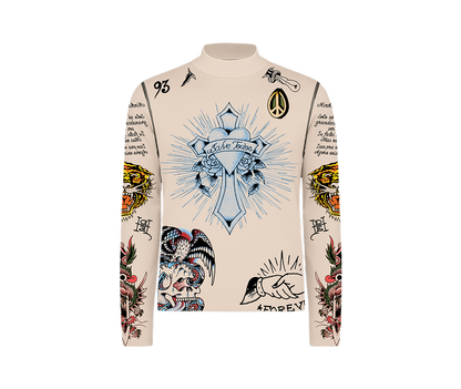 Tule Masculino Bege "Tattooed Skin 2" Ed Hardy x Matuê