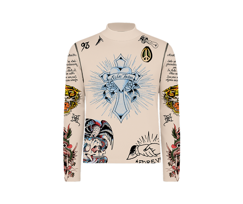 Tule Masculino Bege "Tattooed Skin 2" Ed Hardy x Matuê