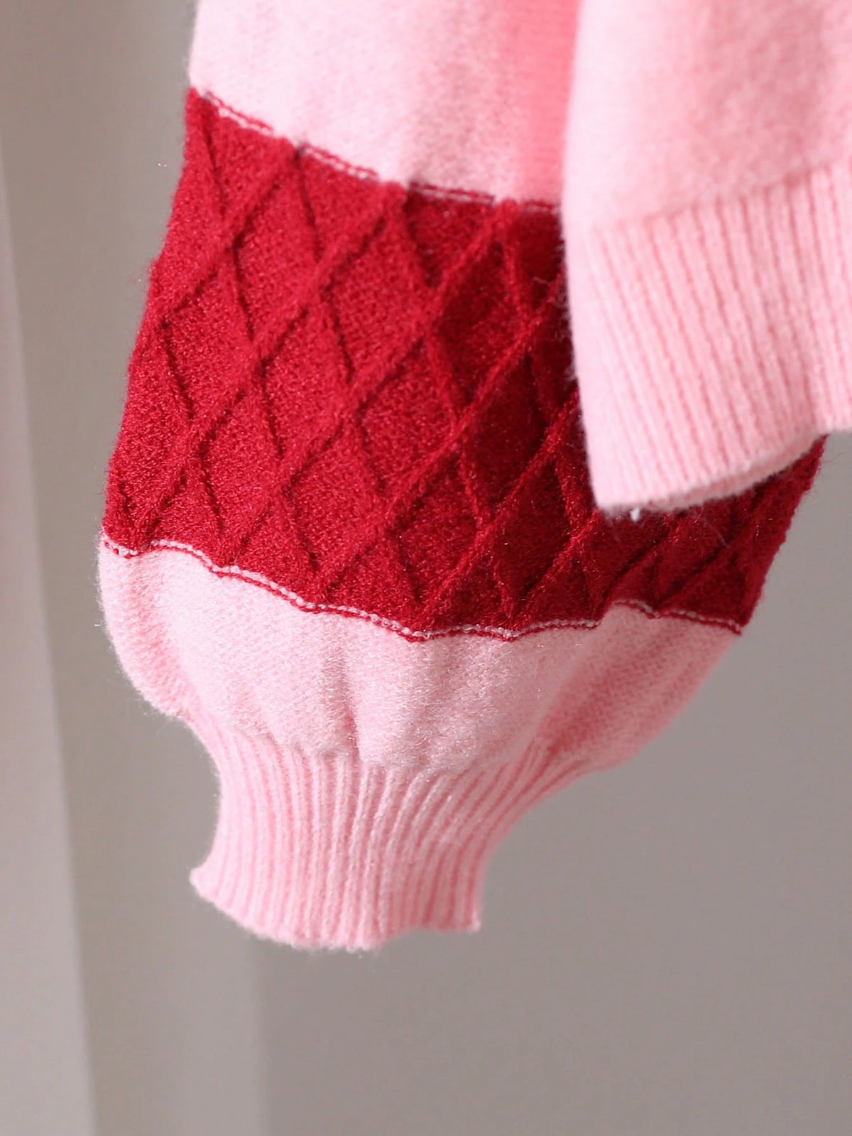 Tween Girl Autumn/Winter Casual Colorblock Patchwork Sweater