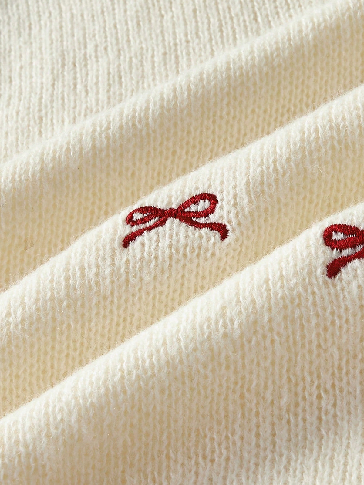 Tween Girl Casual Pullover Sweater,Elegant Embroidered Lace Trim Heart Embroidery Loose Raglan Sleeve Red White,Autumn,Cute,Holiday,Back-To-School
