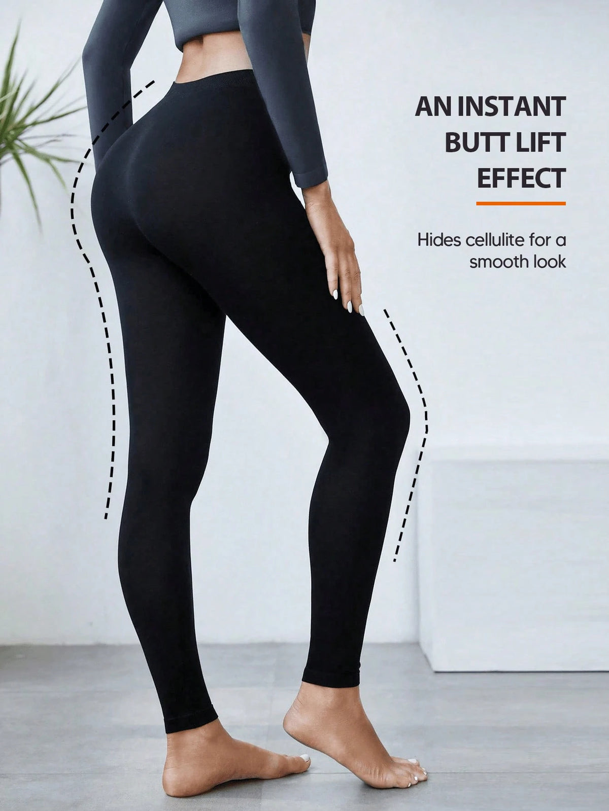 Ultra Soft, High Stretch, Lightweight Cold-Proof Leggings Casual Black Spring