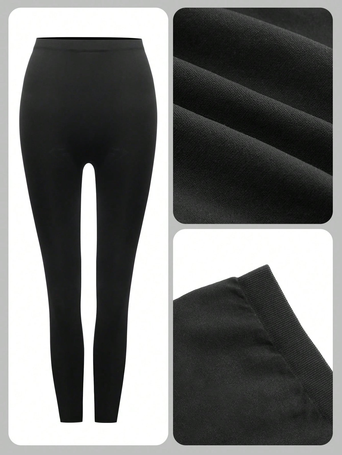 Ultra Soft, High Stretch, Lightweight Cold-Proof Leggings Casual Black Spring