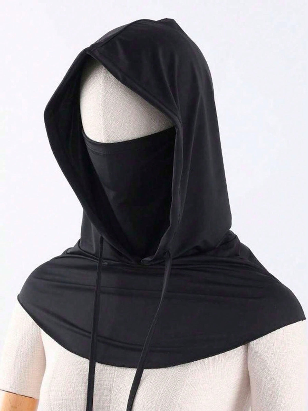 Unisex Ice Silk Thermal Balaclava, Full UV Protection, Suitable For Cycling- Breathable Seamless, Adjustable Drawstring Neck, With Ear Covers, Suitable For Cycling, Motorcycle, Fishing And Other Outd
