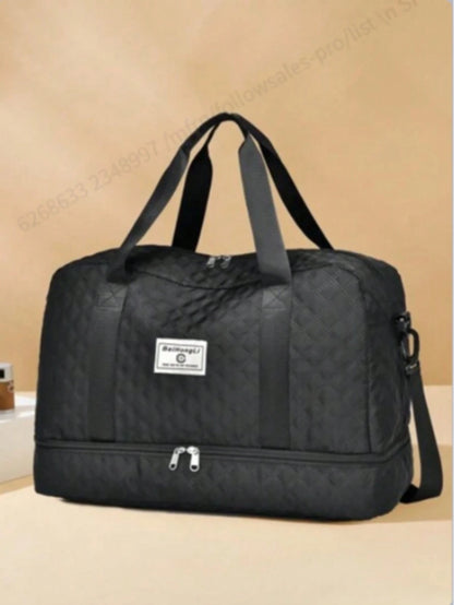 Unisex Large-Capacity Oxford Nylon Duffle Bag| Gym & Yoga Tote With Zipper| Durable Storage Handbag| Foldable Travel Bag For Men & Women