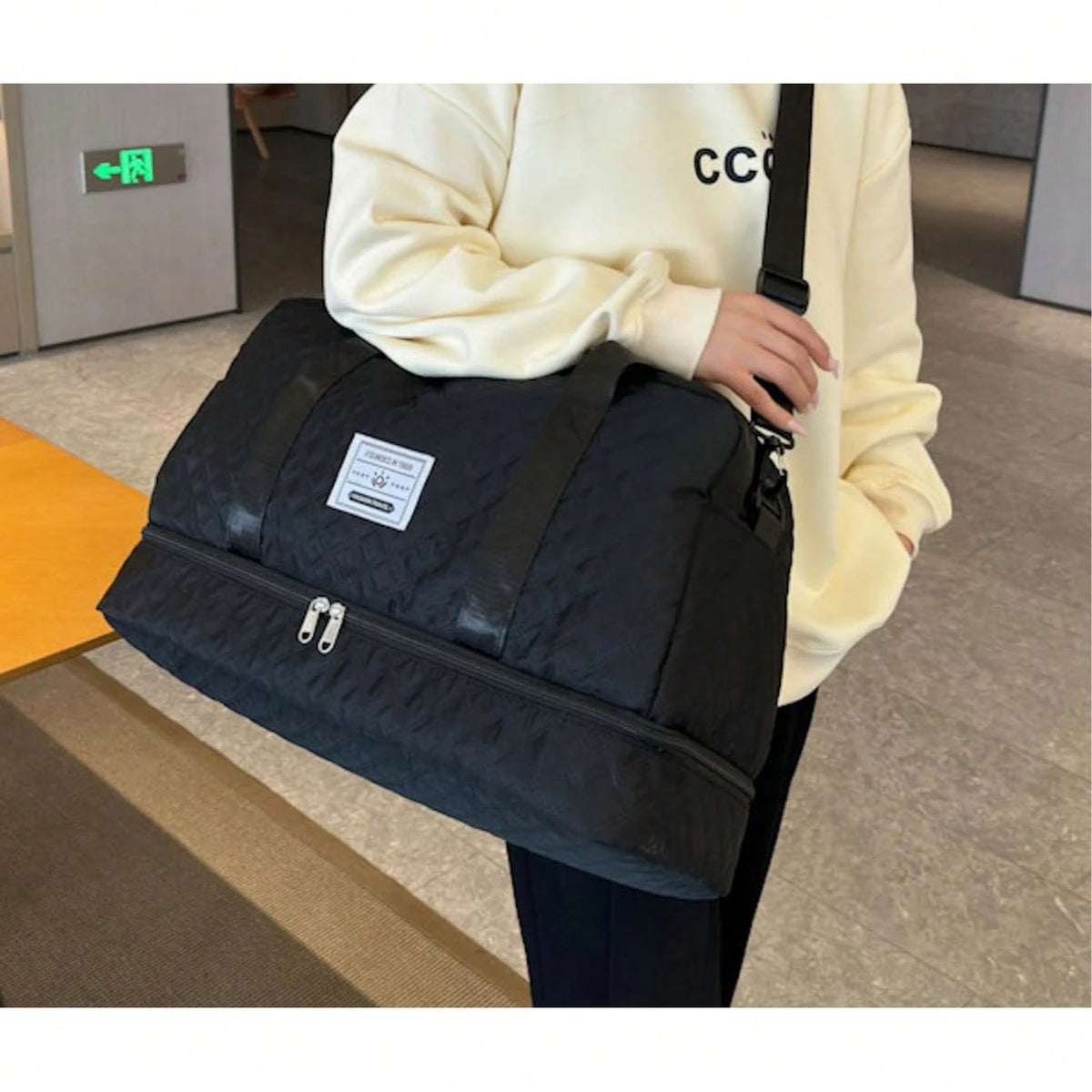 Unisex Large-Capacity Oxford Nylon Duffle Bag| Gym & Yoga Tote With Zipper| Durable Storage Handbag| Foldable Travel Bag For Men & Women
