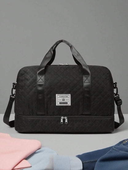 Unisex Large-Capacity Oxford Nylon Duffle Bag| Gym & Yoga Tote With Zipper| Durable Storage Handbag| Foldable Travel Bag For Men & Women
