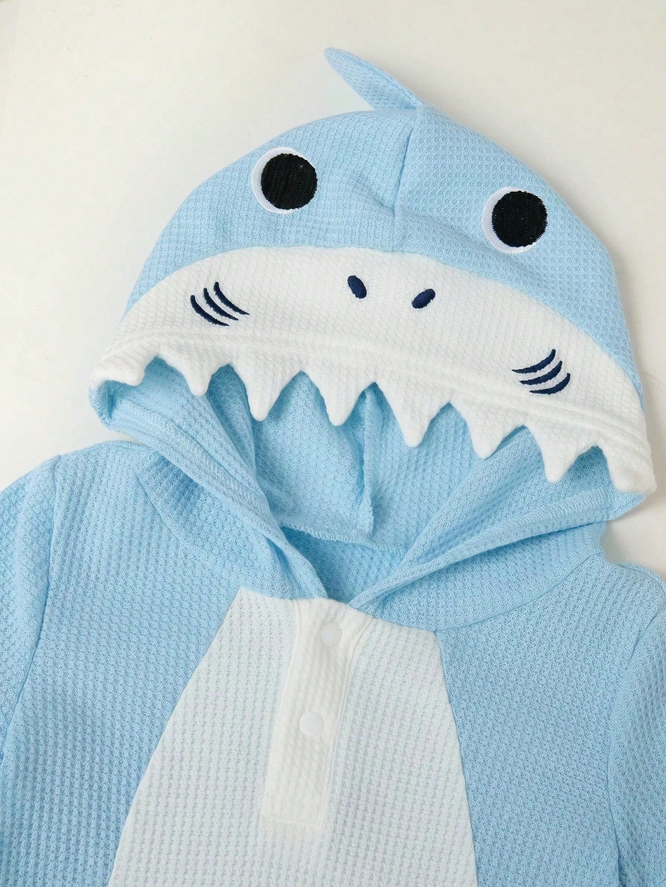 Unisex Newborn Baby Boy Baby Girl Cute 3D Big Ear Design Hooded Short Sleeve Romper Bodysuit, Baby Outfit Set