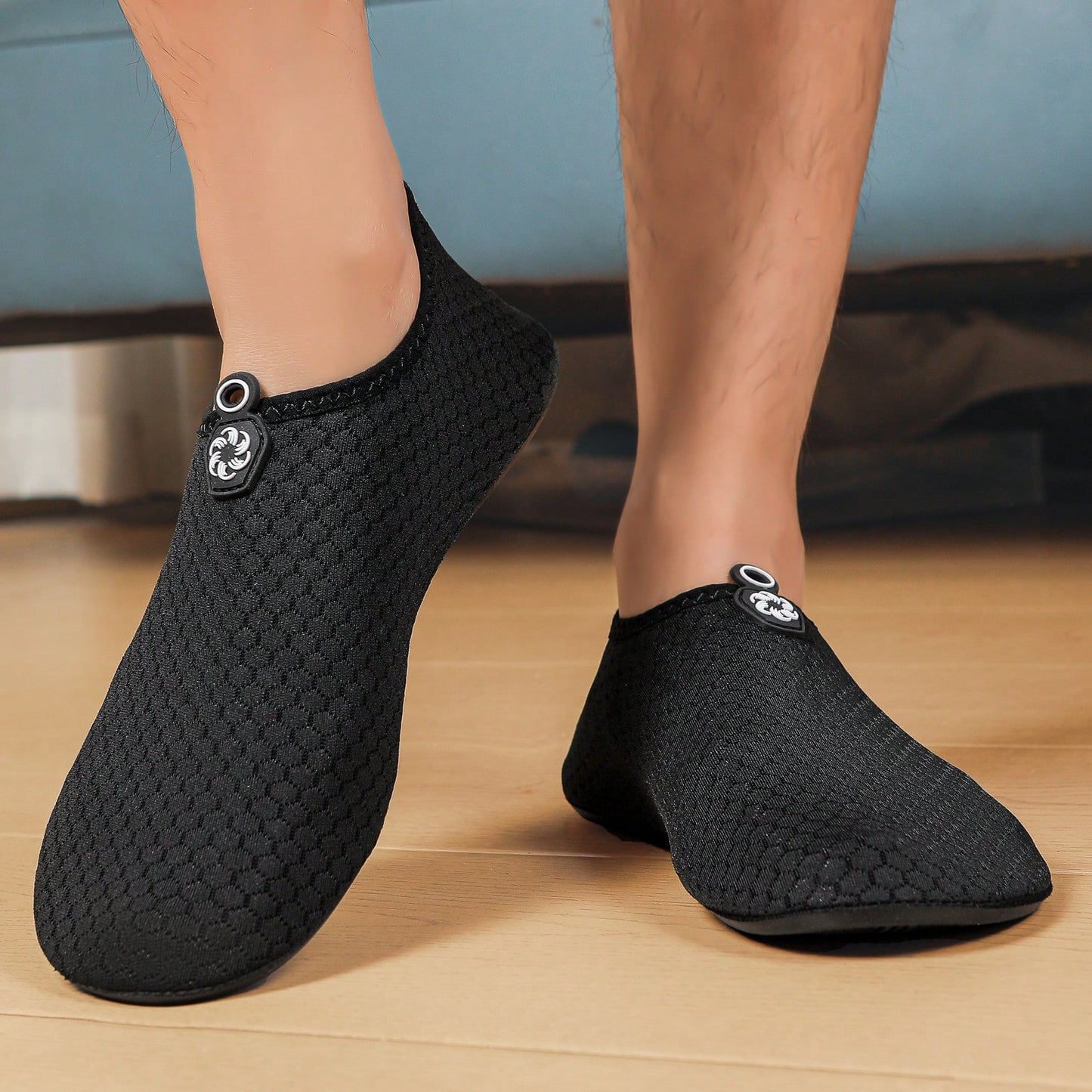 Unisex Quick-Dry Water Shoes - Men's Breathable Barefoot Water Socks, Swim Shoes With Striped Design For Beach, Surfing, Yoga, Fitness, Swimming - Lightweight & Compressible, Swimming Accessories, Fas