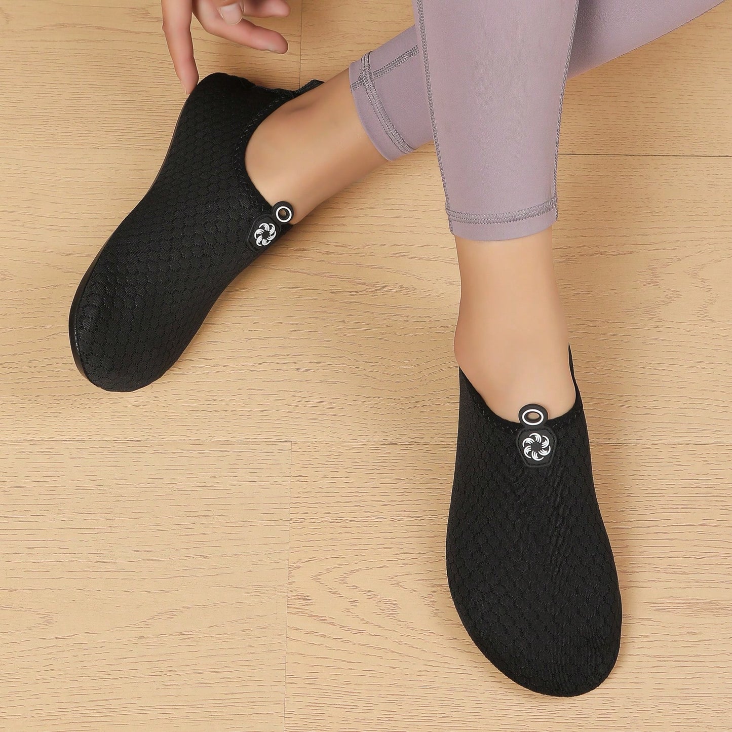 Unisex Quick-Dry Water Shoes - Men's Breathable Barefoot Water Socks, Swim Shoes With Striped Design For Beach, Surfing, Yoga, Fitness, Swimming - Lightweight & Compressible, Swimming Accessories, Fas