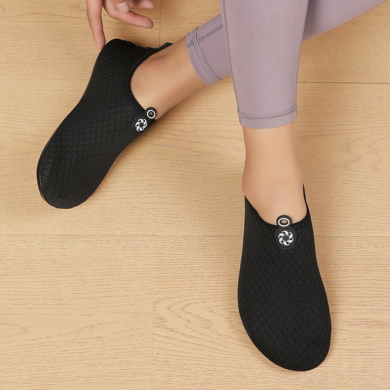 Unisex Quick-Dry Water Shoes - Men's Breathable Barefoot Water Socks, Swim Shoes With Striped Design For Beach, Surfing, Yoga, Fitness, Swimming - Lightweight & Compressible, Swimming Accessories, Fas