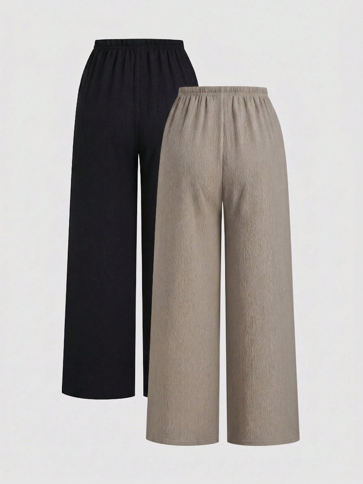 Unity Y2K Casual Vacation Versatile Collegiate Textured Wide Leg Pants