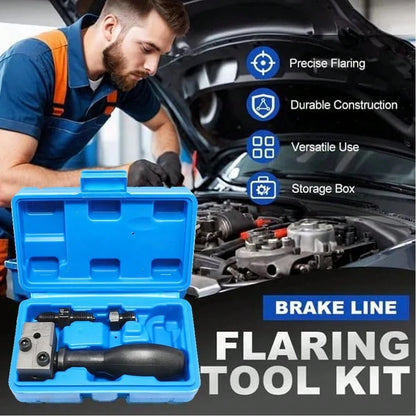 Universal Car Brake Line Flaring Tool Kit, 3/16 Inch Universal Automotive Brake Pipe Flaring Tools Kit, Handheld Double Flare Tool For Brakes Lines, For Tubing, Brake Fuel Line Repair For Cars, Trucks