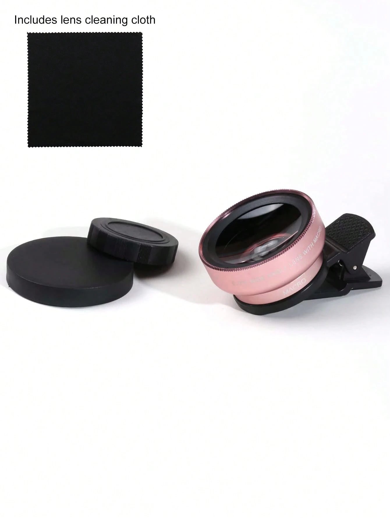 Universal Clip Camera Lens Kit- 0.45X Super Wide Angle & Macro 2-In-1 Lens With Lens Cloth Compatible With Iphone Android Phone For Summer Vacation, Travel, Creative Photography Phone Accessories, Ph