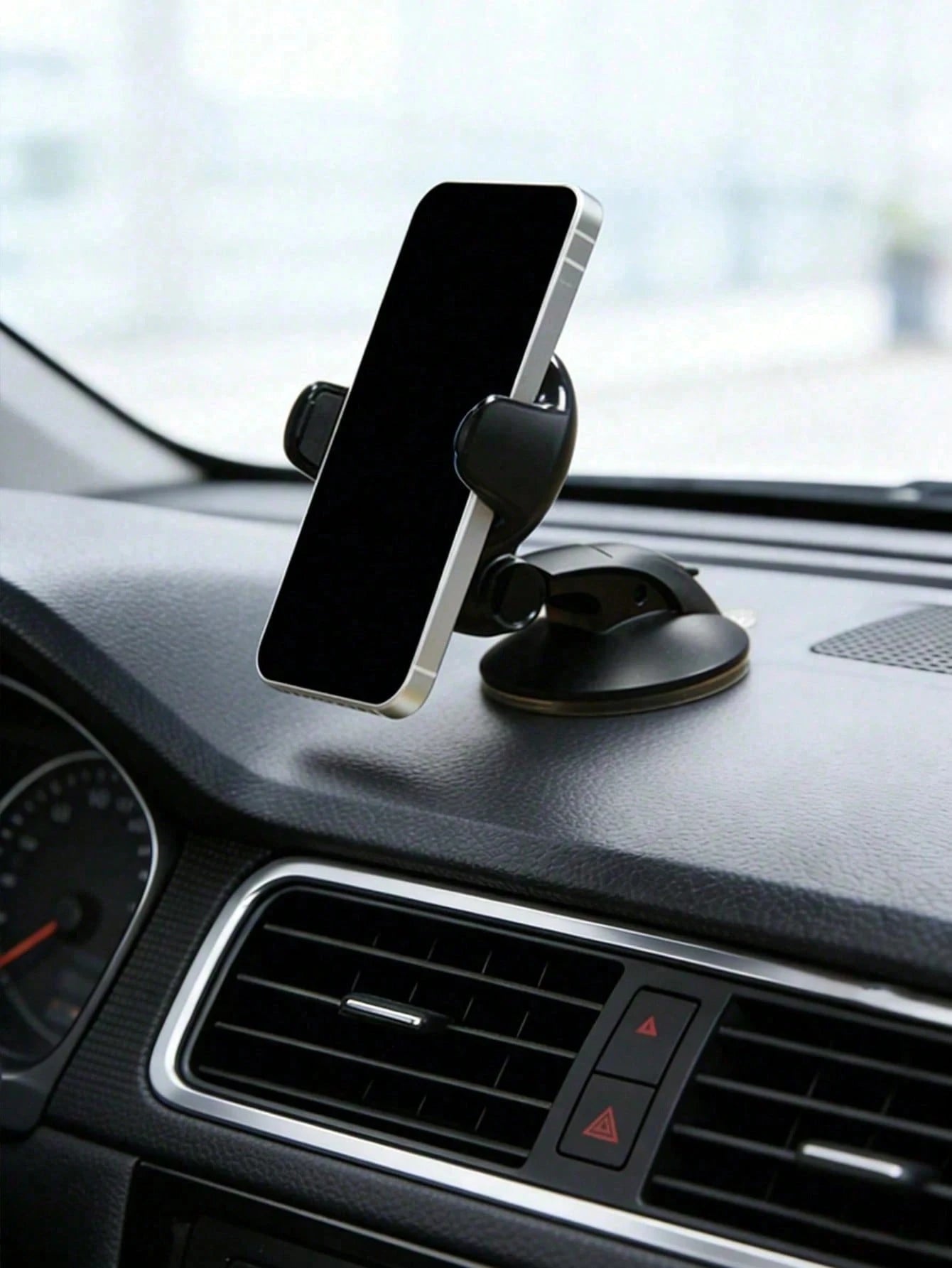 Universal Dashboard Car Phone Holder- Suction Cup With Gel Pad, 360° Rotation, One-Click Lock Arm, Sturdy And Stable, Reusable And Washable, Suitable For All Phones, Fit For GPS Navigation, Dash Cam