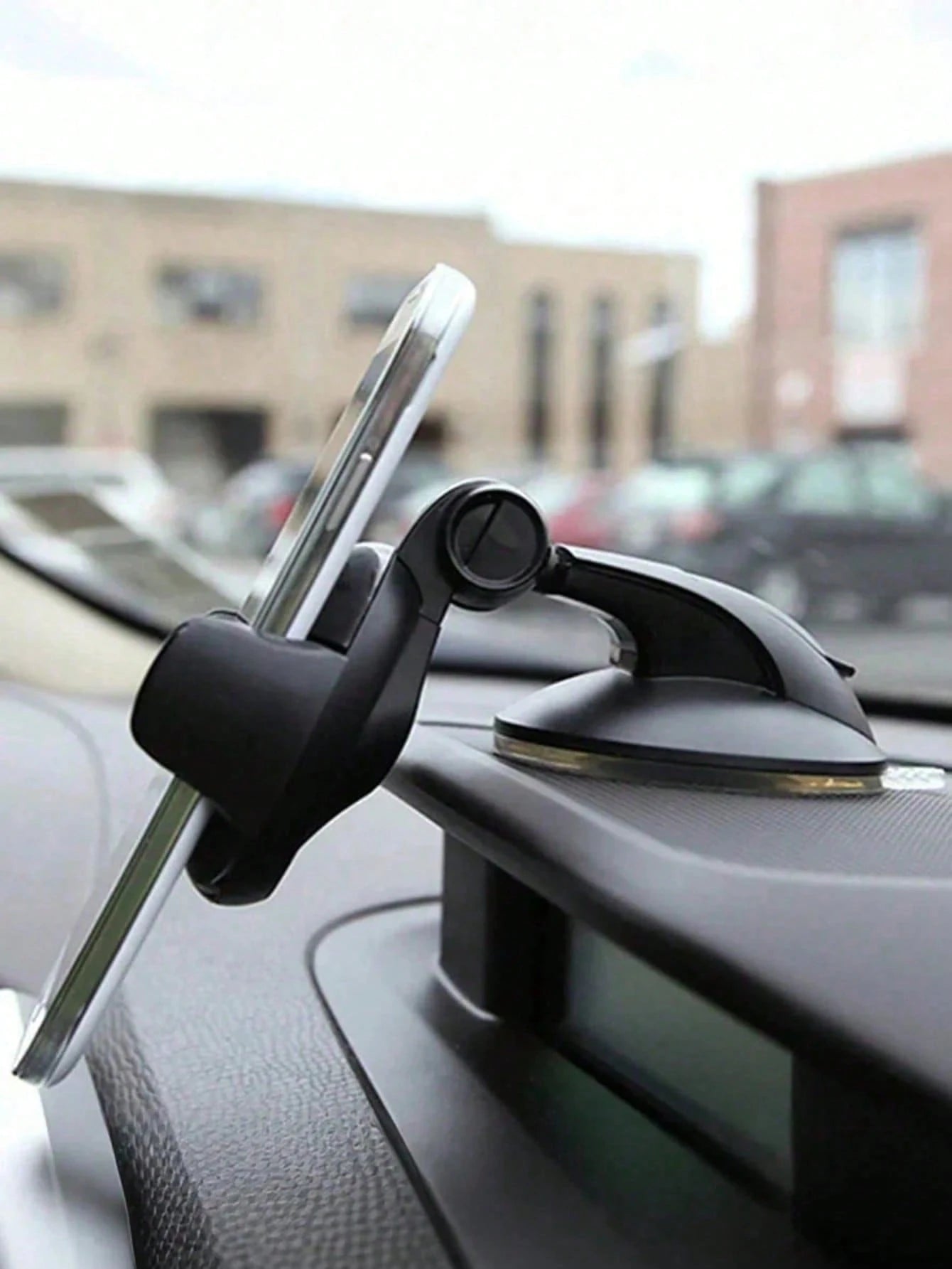 Universal Dashboard Car Phone Holder- Suction Cup With Gel Pad, 360° Rotation, One-Click Lock Arm, Sturdy And Stable, Reusable And Washable, Suitable For All Phones, Fit For GPS Navigation, Dash Cam