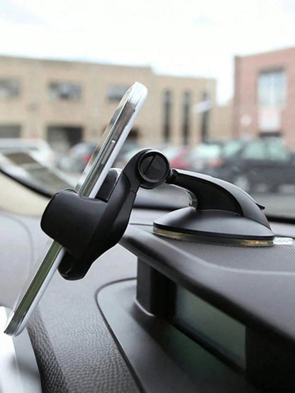 Universal Dashboard Car Phone Holder- Suction Cup With Gel Pad, 360° Rotation, One-Click Lock Arm, Sturdy And Stable, Reusable And Washable, Suitable For All Phones, Fit For GPS Navigation, Dash Cam