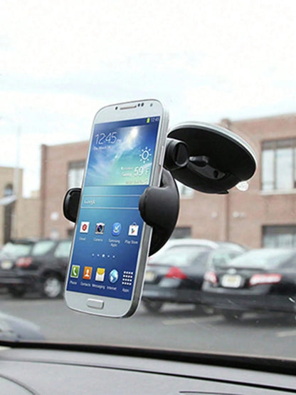 Universal Dashboard Car Phone Holder- Suction Cup With Gel Pad, 360° Rotation, One-Click Lock Arm, Sturdy And Stable, Reusable And Washable, Suitable For All Phones, Fit For GPS Navigation, Dash Cam