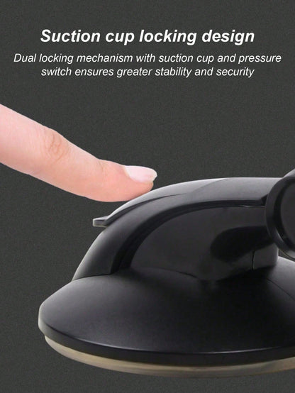 Universal Dashboard Car Phone Holder- Suction Cup With Gel Pad, 360° Rotation, One-Click Lock Arm, Sturdy And Stable, Reusable And Washable, Suitable For All Phones, Fit For GPS Navigation, Dash Cam