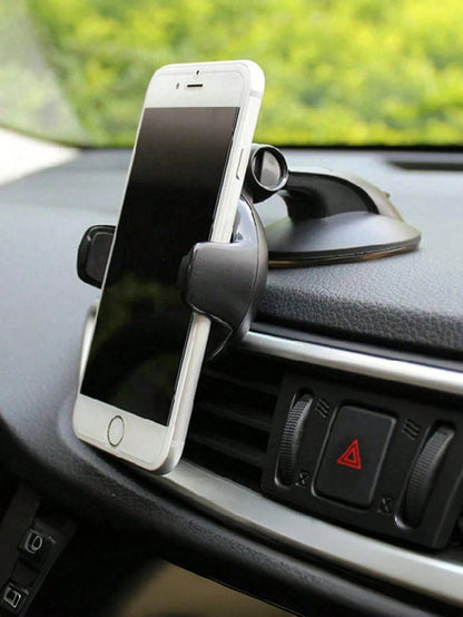 Universal Dashboard Car Phone Holder- Suction Cup With Gel Pad, 360° Rotation, One-Click Lock Arm, Sturdy And Stable, Reusable And Washable, Suitable For All Phones, Fit For GPS Navigation, Dash Cam