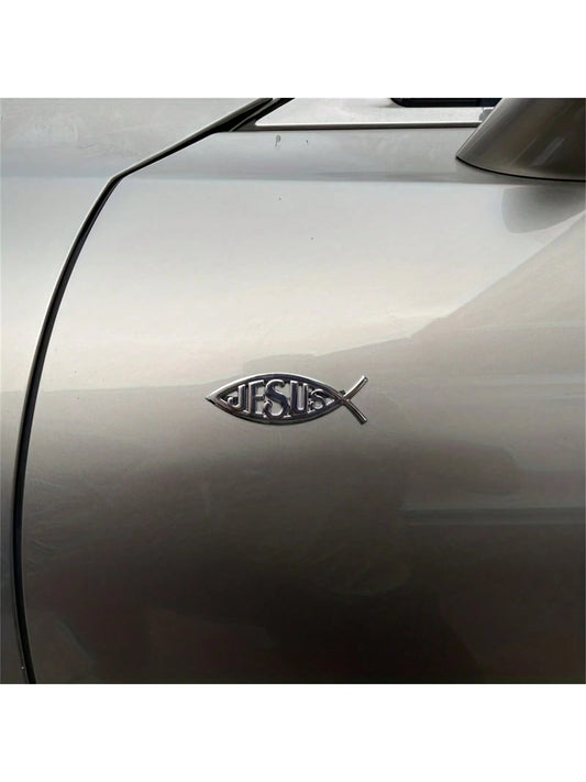 Upgrade Your Car With Fashionable 3D Metal Jesus Sticker