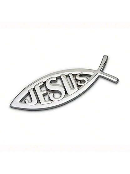 Upgrade Your Car With Fashionable 3D Metal Jesus Sticker