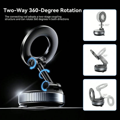 Upgraded Magnetic Car Phone Holder Unpowered Version 360° Rotatable Foldable Adjustable Vacuum Adsorption Mount No Noise For IPhone & Android