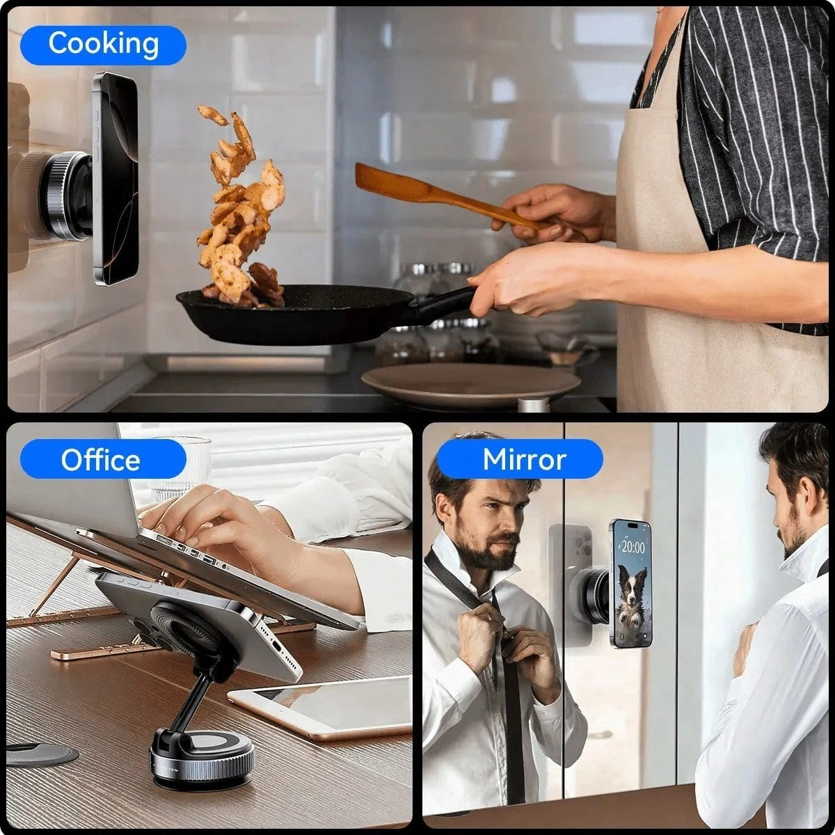 Upgraded Magnetic Car Phone Holder Unpowered Version 360° Rotatable Foldable Adjustable Vacuum Adsorption Mount No Noise For IPhone & Android