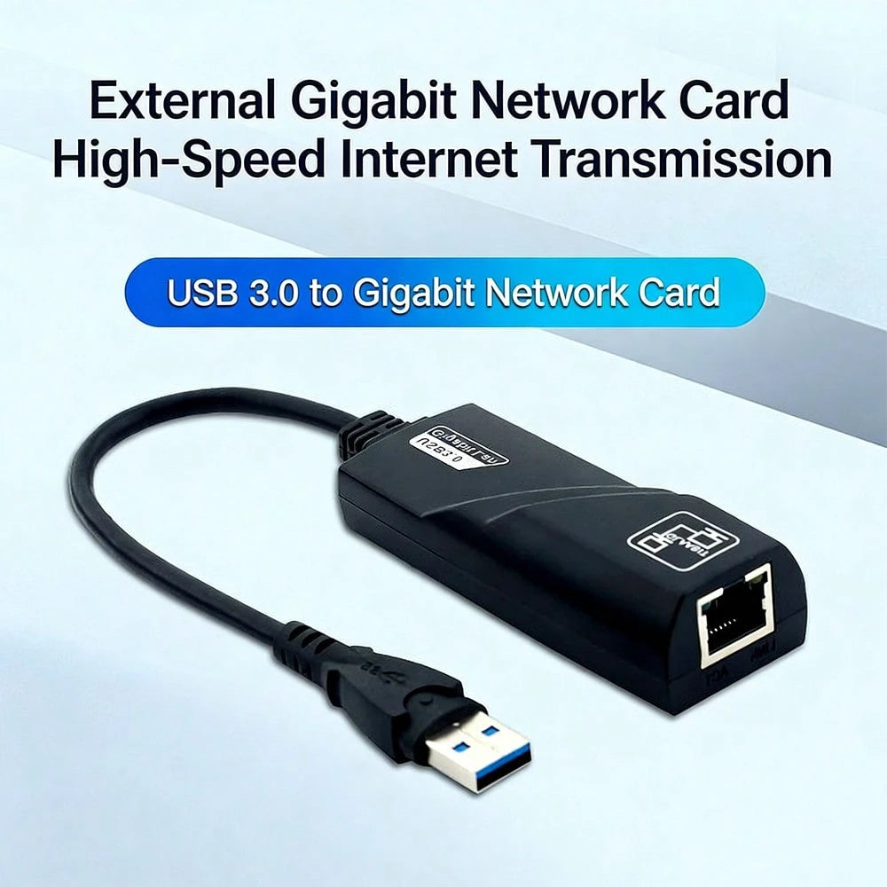 USB 3.0 Gigabit Network Card, USB To RJ45 Wired Network Card, RJ45 Ethernet LAN Network Adapter