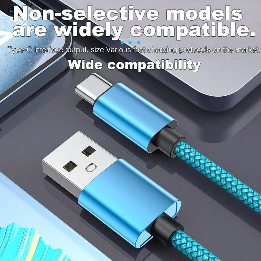 USB A To USB C Cable, 1Pack[3.3/6.6/10FT] Type C Charger Cord Fast Charging For IPhone 17 16 15, Galaxy A145G A13A54A53AS23S22 Ultra S21 S20 A23A24A03S 7Pro 6 Moto Android Cell Phone Fast Charging Cab