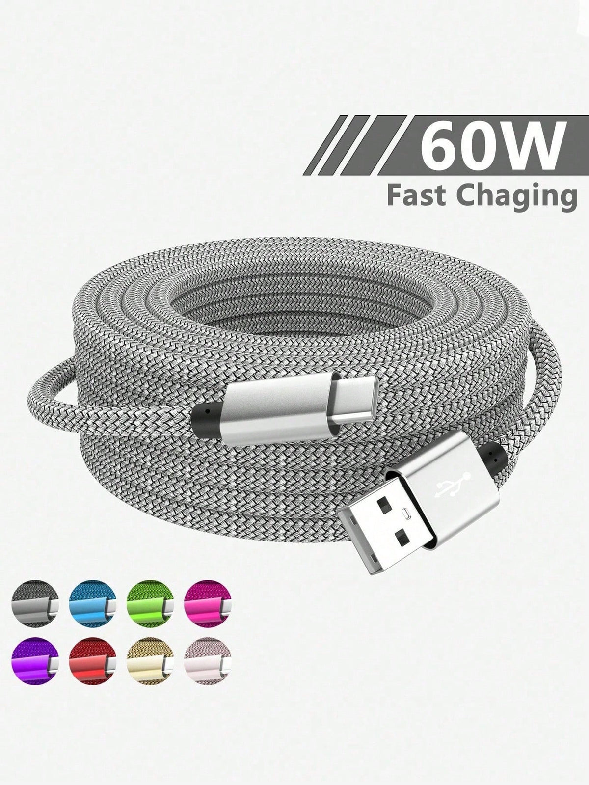 USB A To USB C Cable, 1Pack[3.3/6.6/10FT] Type C Charger Cord Fast Charging For IPhone 17 16 15, Galaxy A145G A13A54A53AS23S22 Ultra S21 S20 A23A24A03S 7Pro 6 Moto Android Cell Phone Fast Charging Cab