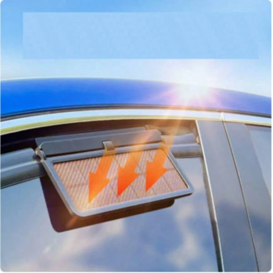 USB & Solar Powered Car Cooling Fan, Window Ventilation Exhaust System, Portable Air Circulation Cooler For Cars, SUVs & Trucks