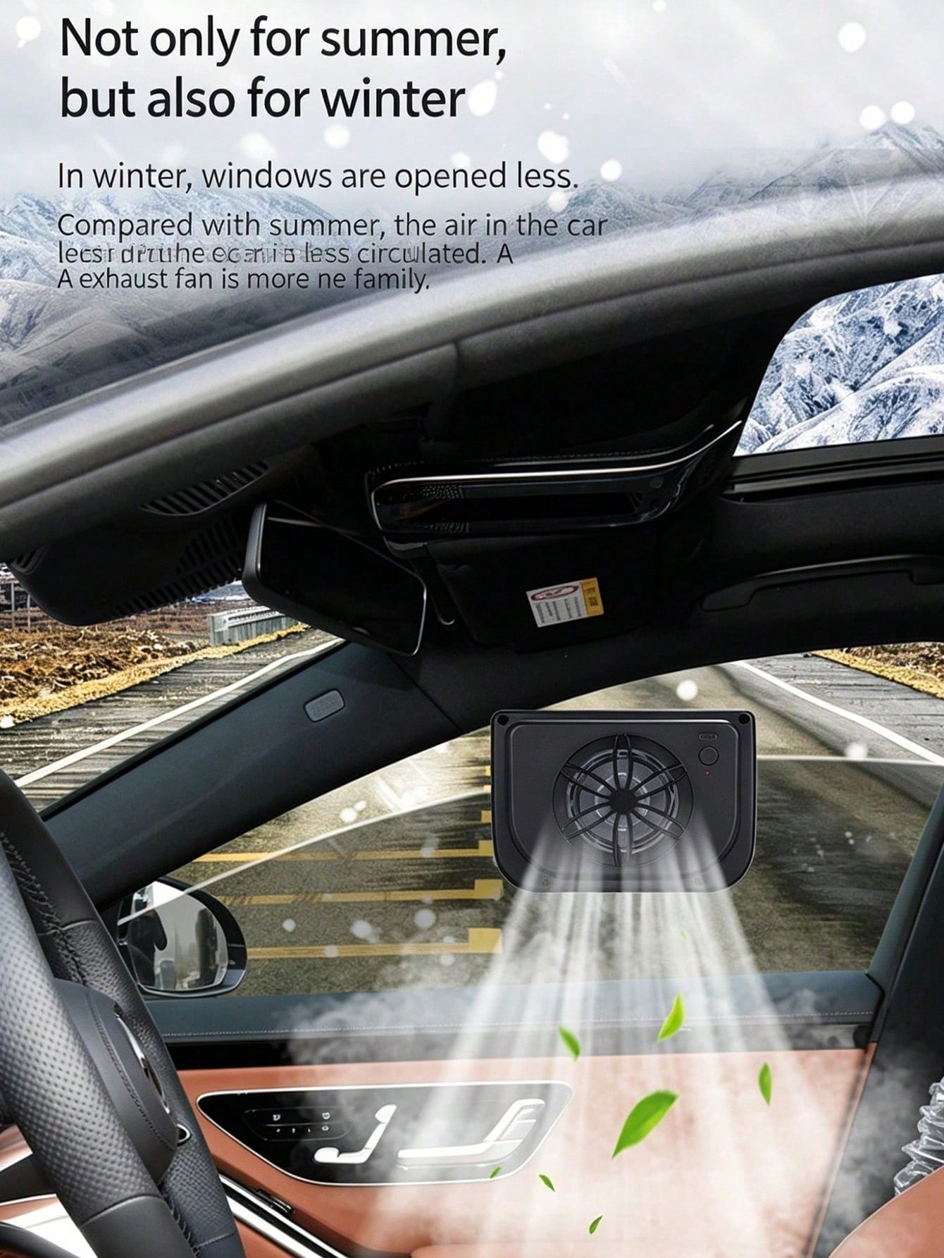 USB & Solar Powered Car Cooling Fan, Window Ventilation Exhaust System, Portable Air Circulation Cooler For Cars, SUVs & Trucks