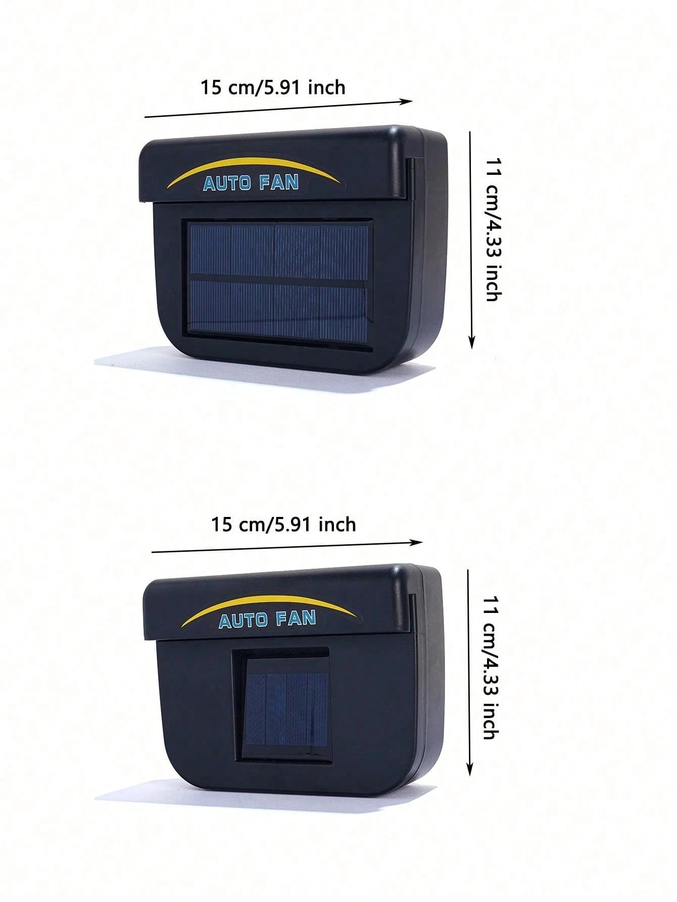 USB & Solar Powered Car Cooling Fan, Window Ventilation Exhaust System, Portable Air Circulation Cooler For Cars, SUVs & Trucks