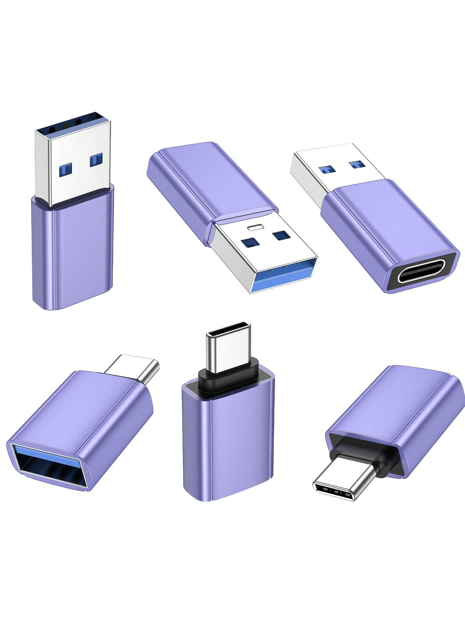 USB To USB C Adapter 6 Packs, [3*Type C Female To A Male Charger Converter]&[3*USB C Male To USB Female] Compatible With IPhone 17 16 15 Pro Max/15 Plus/14 13 12 Galaxy S24/S23/S22/S21