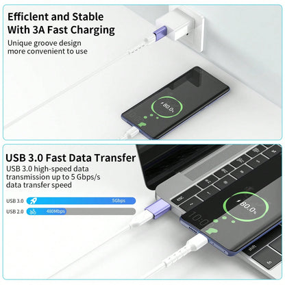 USB To USB C Adapter 6 Packs, [3*Type C Female To A Male Charger Converter]&[3*USB C Male To USB Female] Compatible With IPhone 17 16 15 Pro Max/15 Plus/14 13 12 Galaxy S24/S23/S22/S21
