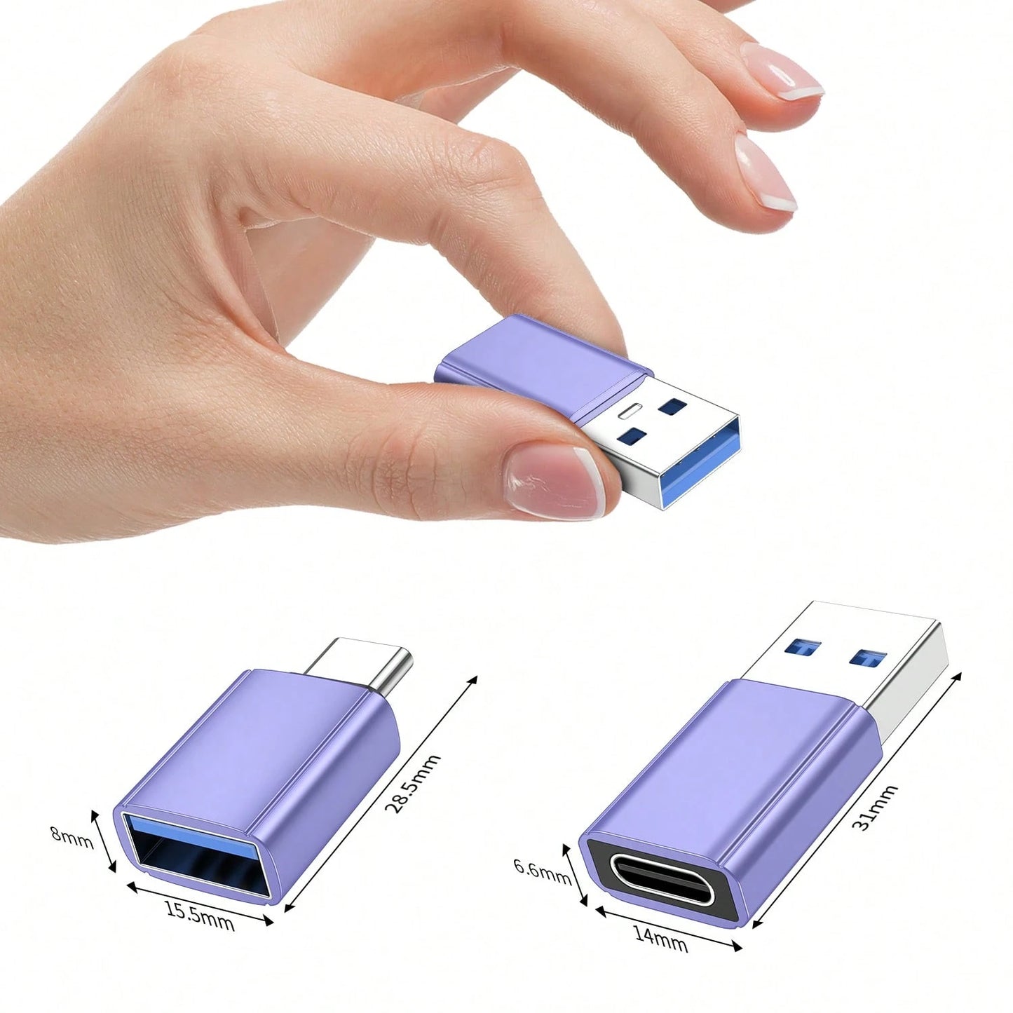 USB To USB C Adapter 6 Packs, [3*Type C Female To A Male Charger Converter]&[3*USB C Male To USB Female] Compatible With IPhone 17 16 15 Pro Max/15 Plus/14 13 12 Galaxy S24/S23/S22/S21