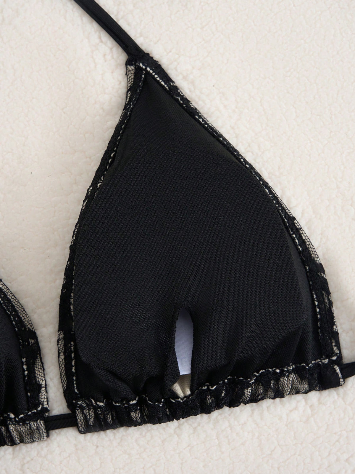 Vacation Beach 3pcs Set- Sexy Lace Bikini Top, Sarong & Skirt Black Summer, Resort Wear