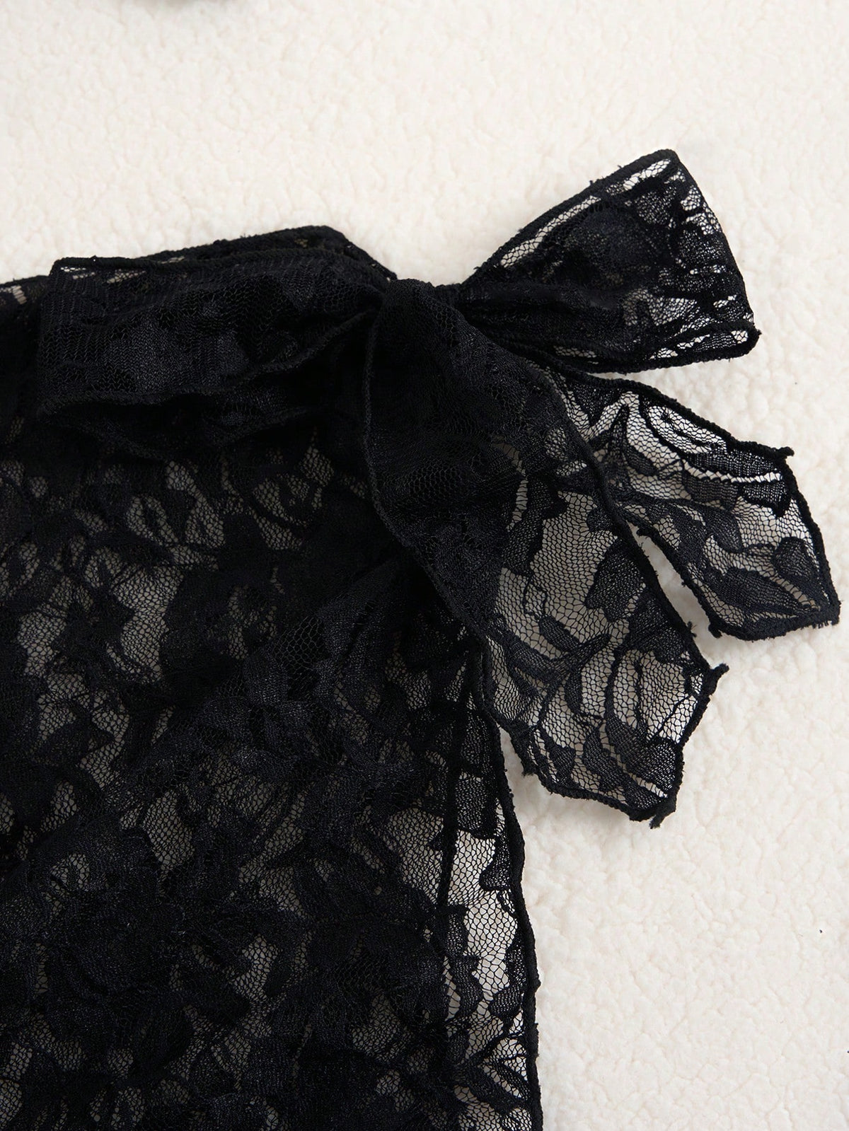 Vacation Beach 3pcs Set- Sexy Lace Bikini Top, Sarong & Skirt Black Summer, Resort Wear