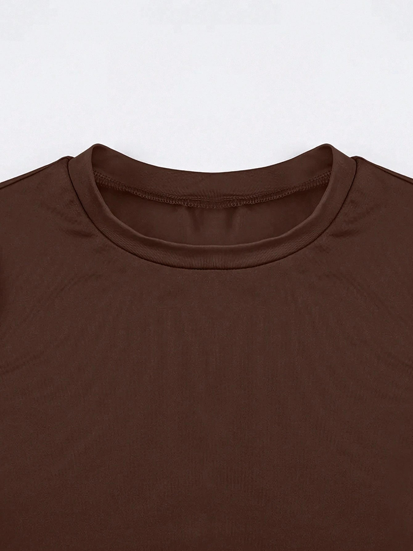 Vaclyn Women's Fashionable Versatile Solid Color Round Neck Short Sleeve Casual T-Shirt