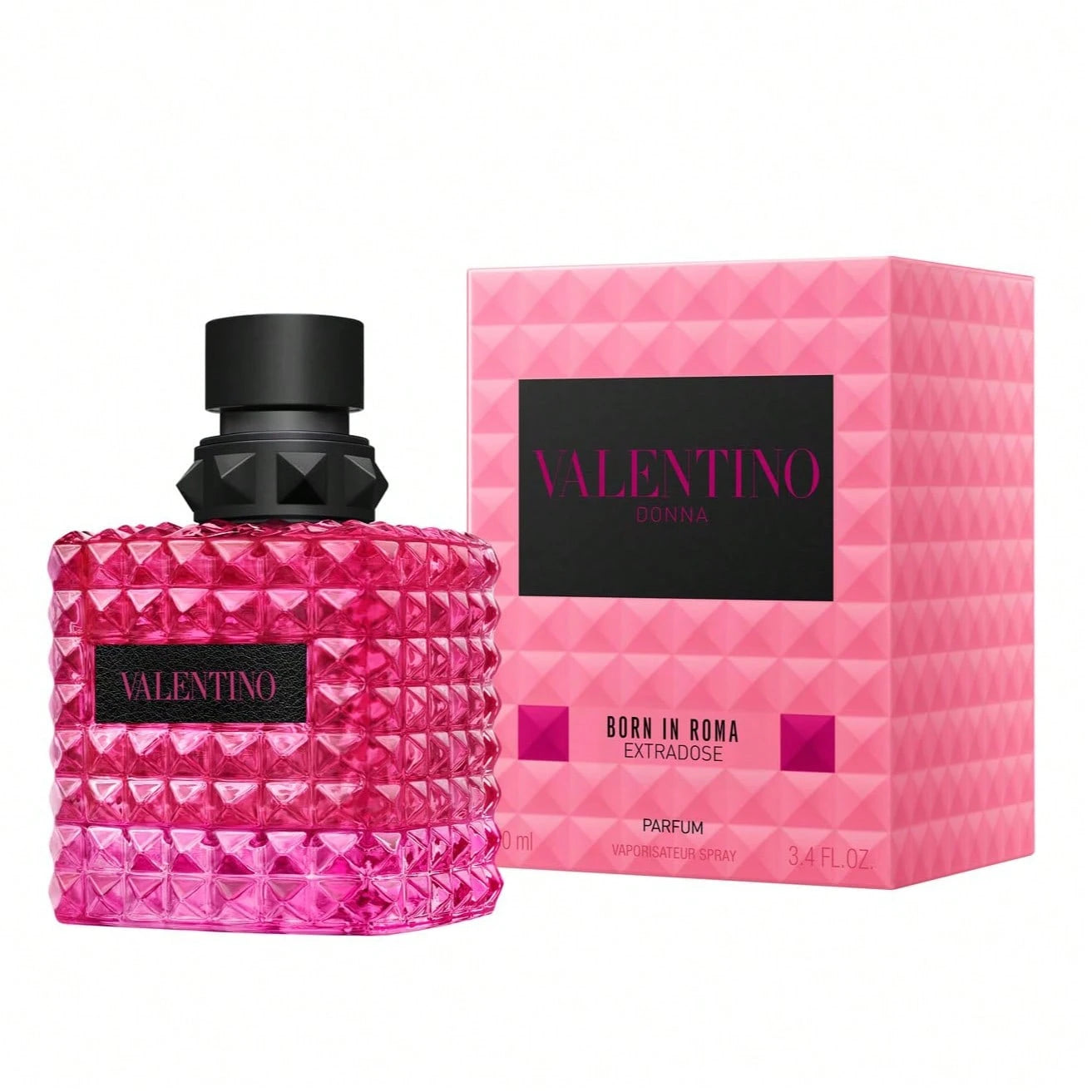 VALENTINO Born In Roma Donna Extradose Parfum 100ml 3.4FL.OZ Floral Amber Blackcurrant Rum Vanilla Long Lasting Women Perfume Original Gift Box