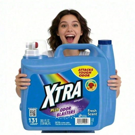 Value Pack XTRA Plus Odor Blasters Liquid Detergent| Long-Lasting Fresh Clothes Scent, Powerful Odor Removal For Sport & Daily Garments