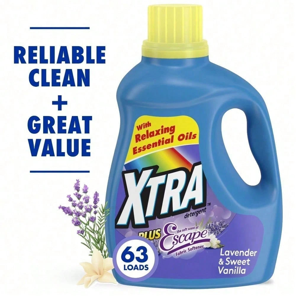 Value Pack XTRA Plus Odor Blasters Liquid Detergent| Long-Lasting Fresh Clothes Scent, Powerful Odor Removal For Sport & Daily Garments