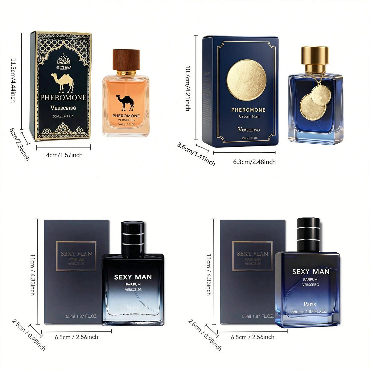 VERSCEISG Men'S Cologne Random Scent, 1 Of 9 Men'S Fragrances Randomly Sent, Fresh Woody Marine Oriental Notes, Long Lasting Travel Size Fragrance, Suitable For Daily Wear, Work, Dates, Office, Busine