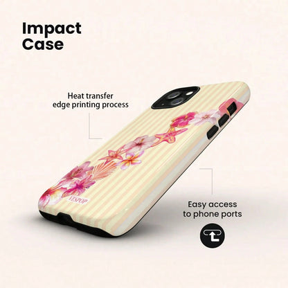 VESPOP Color Block Striped Phone Case, Vintage INS Style Full Coverage Shockproof Protective Cover- For IPhone 18/17/16/15/14/13/12/11 Pro Max/Pro Plus/12 Mini/13 Mini, Compatible With Galaxy S26 S25