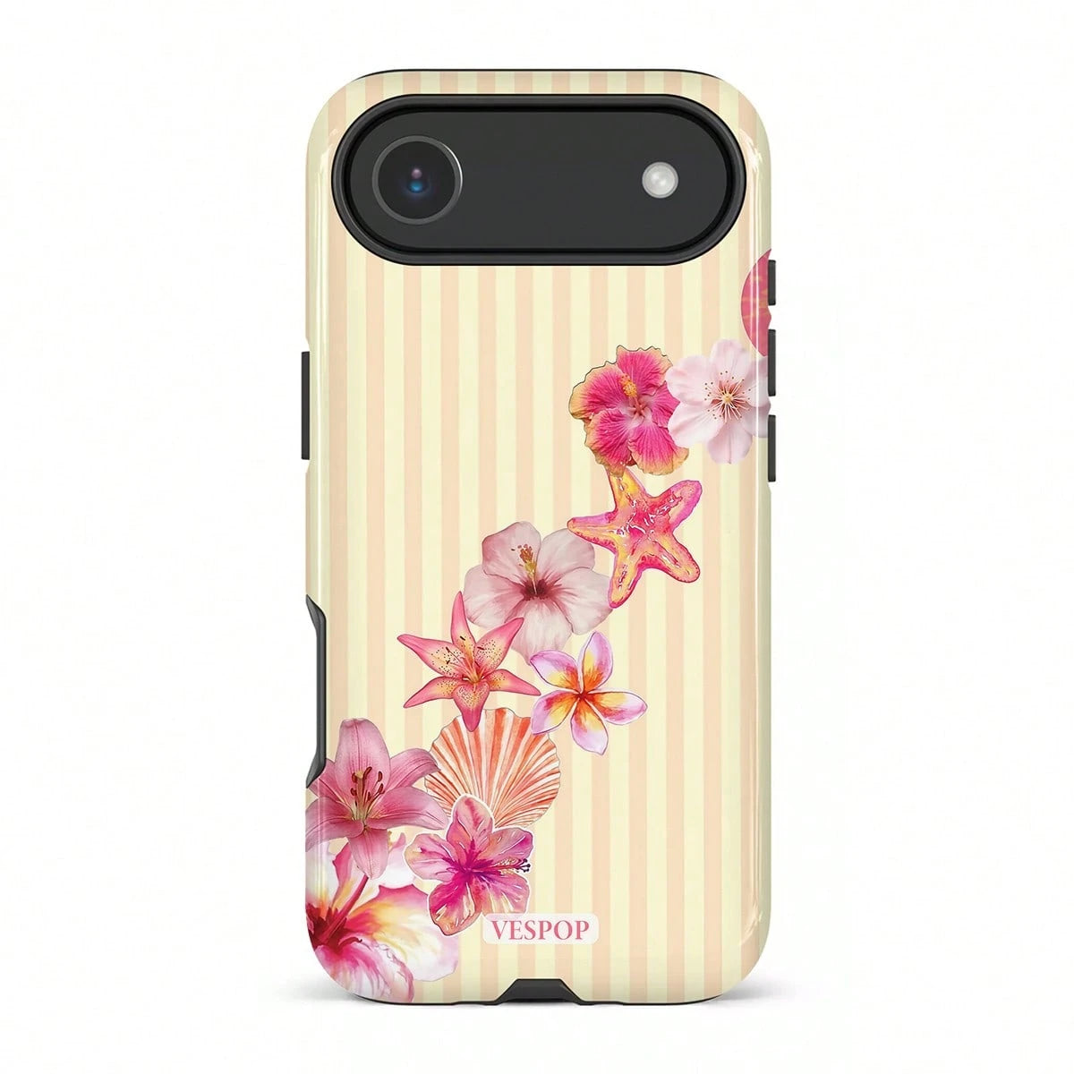 VESPOP Color Block Striped Phone Case, Vintage INS Style Full Coverage Shockproof Protective Cover- For IPhone 18/17/16/15/14/13/12/11 Pro Max/Pro Plus/12 Mini/13 Mini, Compatible With Galaxy S26 S25