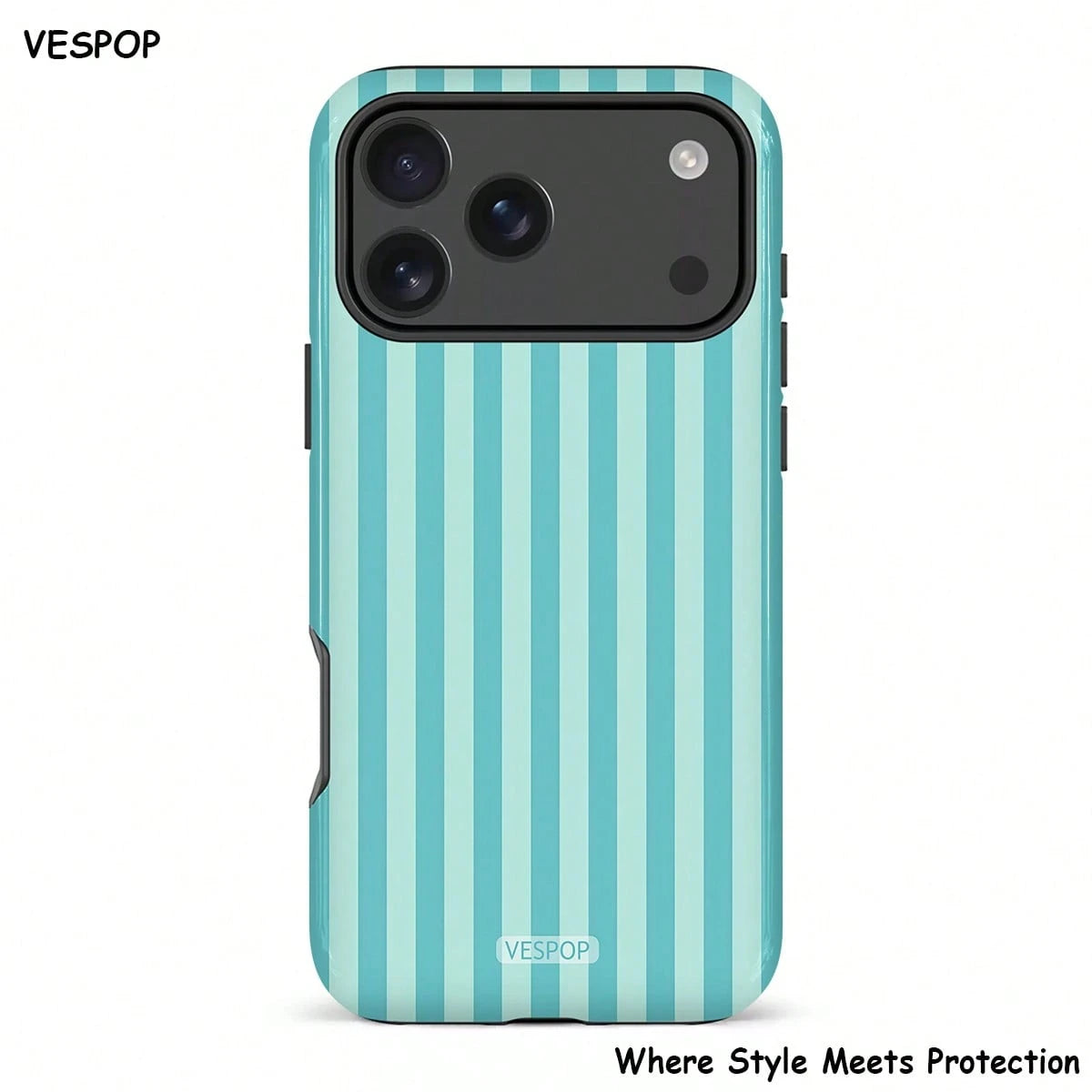 VESPOP Contrast Striped Phone Case, Vintage Ins Style Full Coverage Anti-Drop Protective Cover- For IPhone 18/17/16/15/14/13/12/11 Pro Max/Pro Plus/12 Mini/13 Mini, Compatible With Galaxy S26 S25 S24