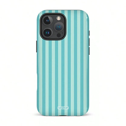 VESPOP Contrast Striped Phone Case, Vintage Ins Style Full Coverage Anti-Drop Protective Cover- For IPhone 18/17/16/15/14/13/12/11 Pro Max/Pro Plus/12 Mini/13 Mini, Compatible With Galaxy S26 S25 S24