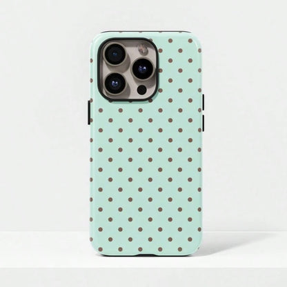 VESPOP Mint Green Polka Dot Phone Case, Cute Y2K Style. Compatible With IPhone 17, 16, 15, 14, 13, 12, 11 Pro Max Plus Models,International Version, Not The Domestic Version