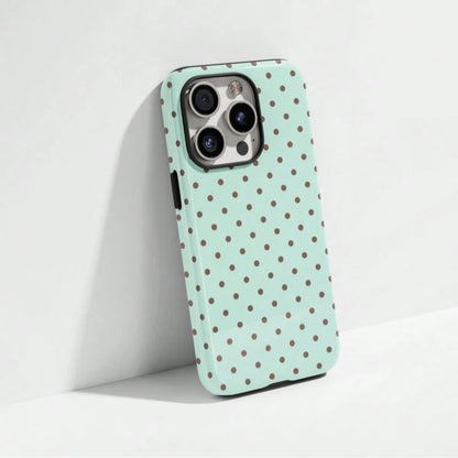 VESPOP Mint Green Polka Dot Phone Case, Cute Y2K Style. Compatible With IPhone 17, 16, 15, 14, 13, 12, 11 Pro Max Plus Models,International Version, Not The Domestic Version